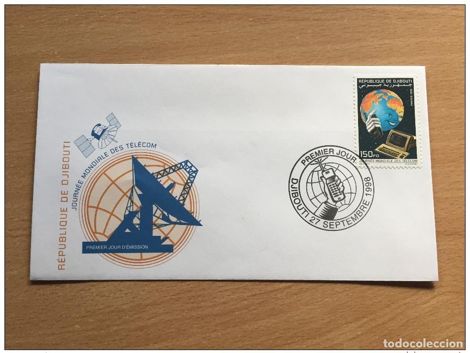 Sellos: Djibouti Schibuti 1998 FDC D&iacute;a Mundial de las Telecomunicaciones Globe Globus Mi. 668