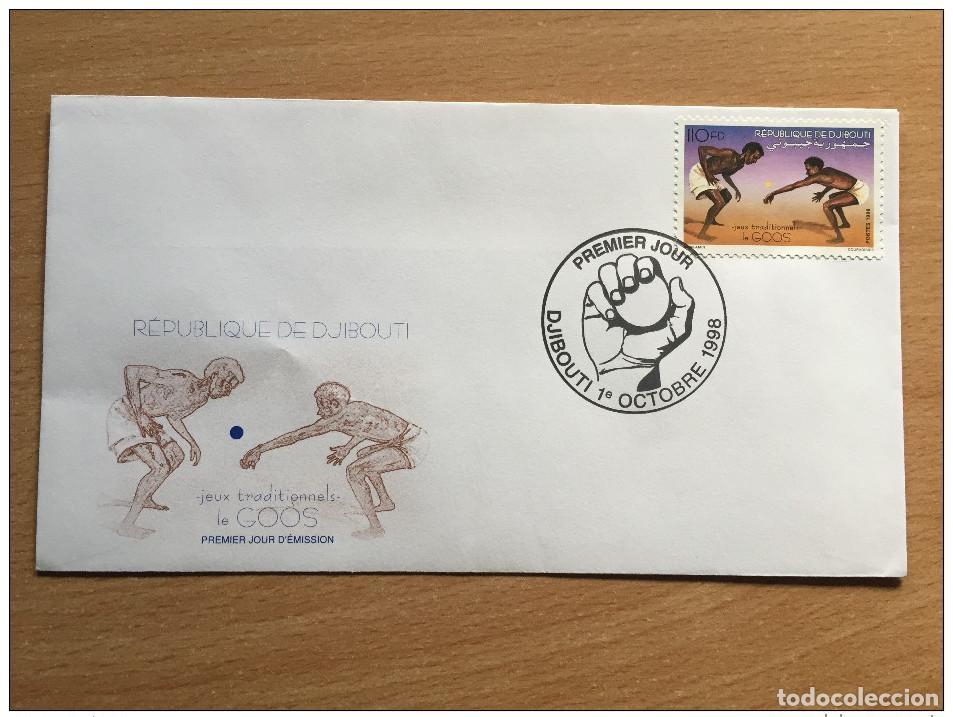 Sellos: Djibouti Schibuti 1998 FDC Traditional Games Spiele Goos Mi. 671