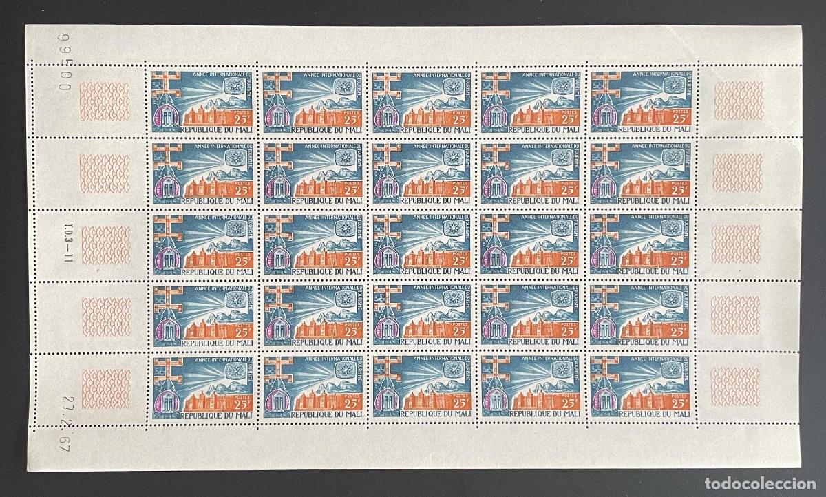 Sellos: Mali 1967 YT 100 tabl&oacute;n A&ntilde;o Internacional del Turismo mezquita