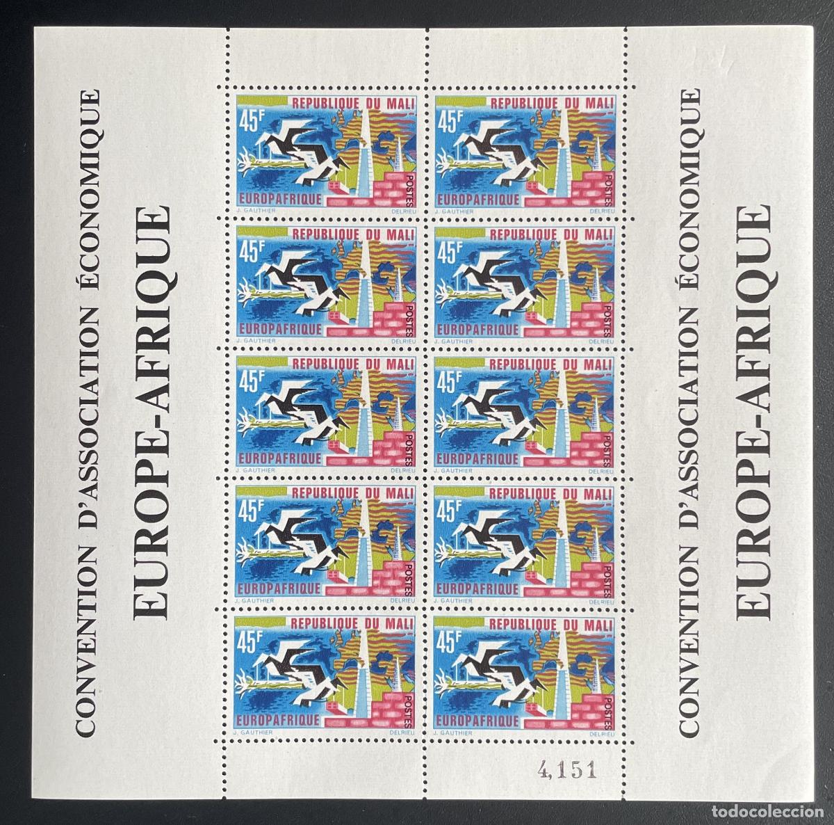 Stamps: Mali 1967 YT 104 bloque Europafrica Europa-&Aacute;frica convenci&oacute;n