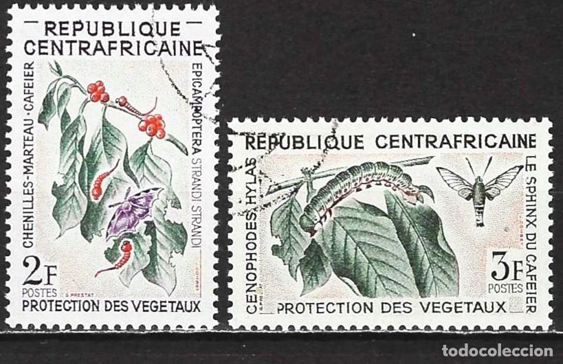 Sellos: Rep. Centroafricana 1965 - Mi 88 & 89 - YT 55 & 56 - Insectos