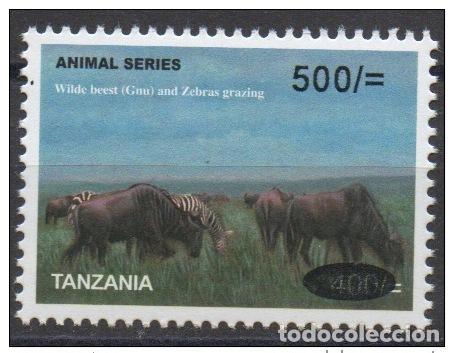 Sellos: &iquest;Tanzania 2008? Animal Series Wild Beasts Gnu Zebra Wildlife 500 - 400 RARE MNH**