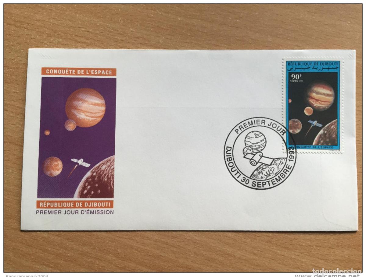 Sellos: Yibuti 1993 FDC Conquest of Space Raumfahrt Mi. 586