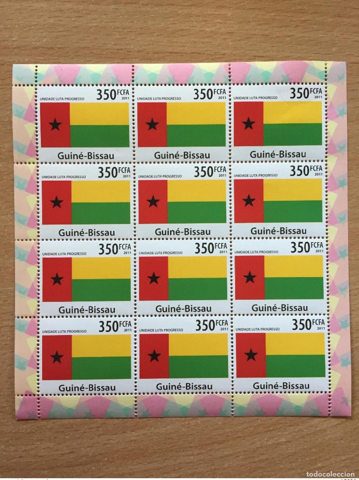 Sellos: Guinea-Bissau 2011 Mi. 5383-84 Kleinbogen Symbols Bandera Escudo de armas Fahne