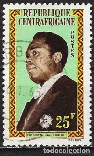 Sellos: Rep. Centroafricana 1962 - Mi 29 - YT 23 - Presidente David Dacko