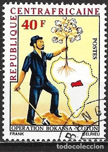 Sellos: Rep. Centroafricana 1972 - Mi 270 - YT 173 - El cultivo del algod&oacute;n