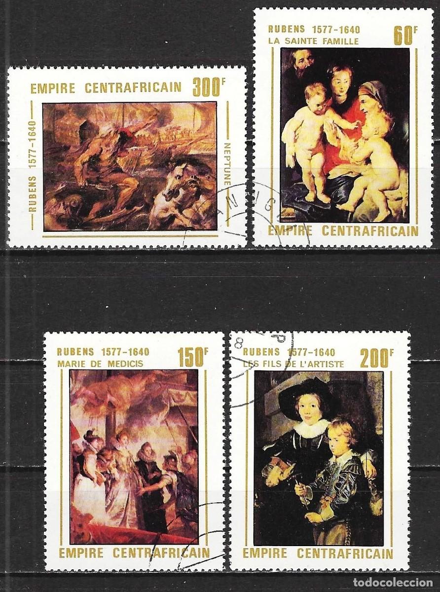 Sellos: Rep. Centroafricana 1977 - Mi 527 a 530 - YT 320 a 323 - Cuadros de Paul Rubens