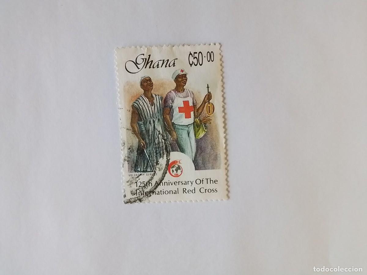 Sellos: A&Ntilde;O 1988 GHANA SELLO USADO