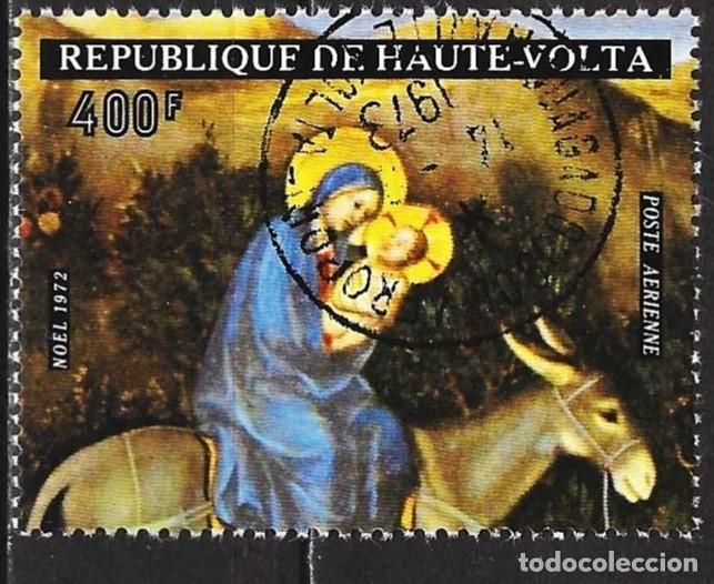 Sellos: Alto Volta 1973 - Mi 419 - YT BF 5D - Navidad : La huida a Egipto