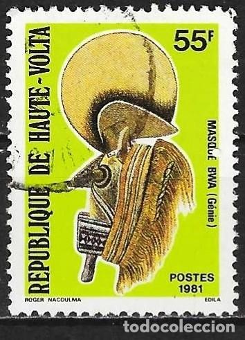 Sellos: Alto Volta 1981 - Mi 825 - YT 542 - Arte : Mascara