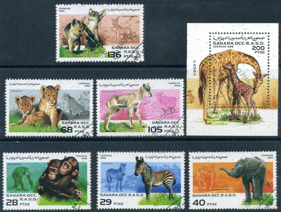 Sellos: RASD - Sahara Occ. 1996 Fauna africana (obliterados)