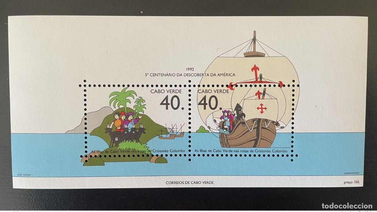 Sellos: Cabo Verde 1992 Mi. Bl.20 Cristovao Colombo Crist&oacute;bal Col&oacute;n