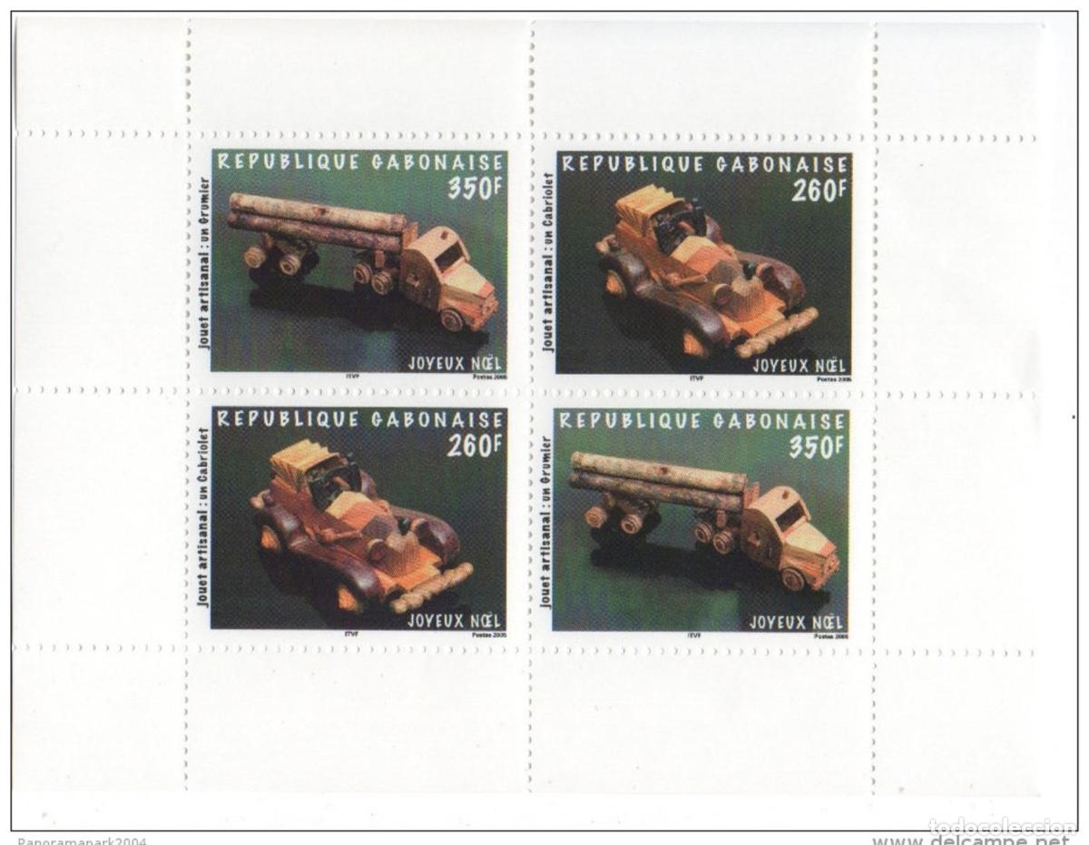 Sellos: Gab&oacute;n 2005 Feliz Navidad Block Juguetes Spielzeug Scarce MNH**