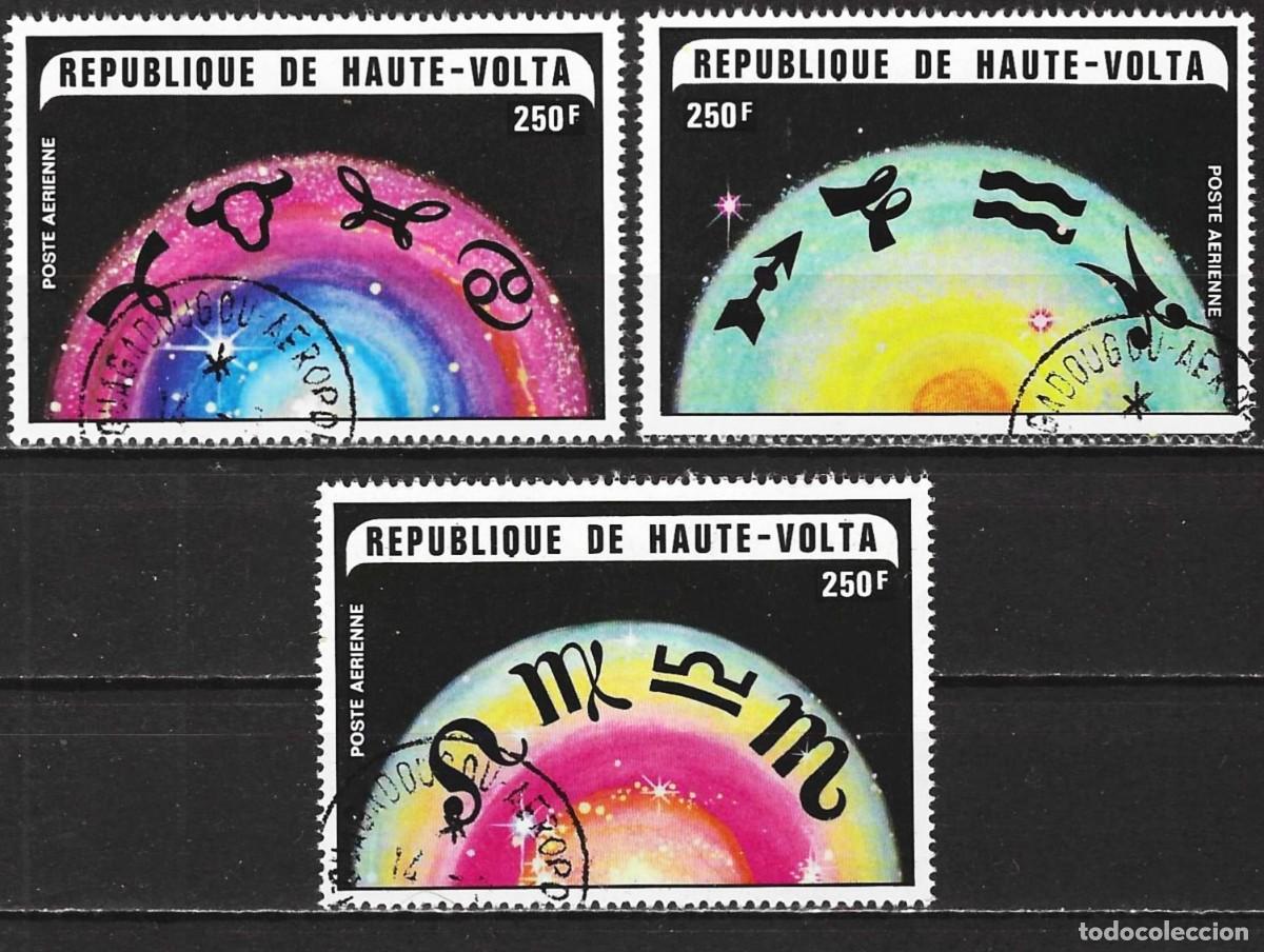 Sellos: Alto Volta 1973 - Mi 495 a 497 - YT xxx - Los signos del zod&iacute;aco ( A&eacute;r&eacute;o ) Serie completa