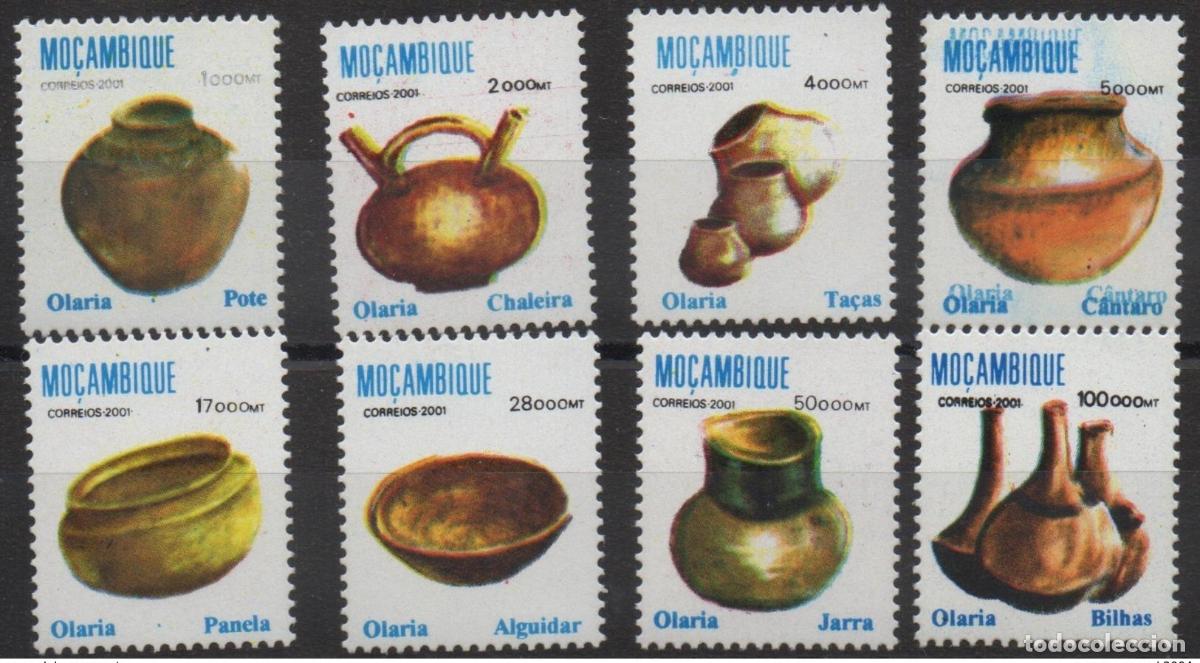 Sellos: Mozambique 2001/2002 Mi. 2805 - 2812 Cer&aacute;mica y Olaria T&ouml;pferei MNH