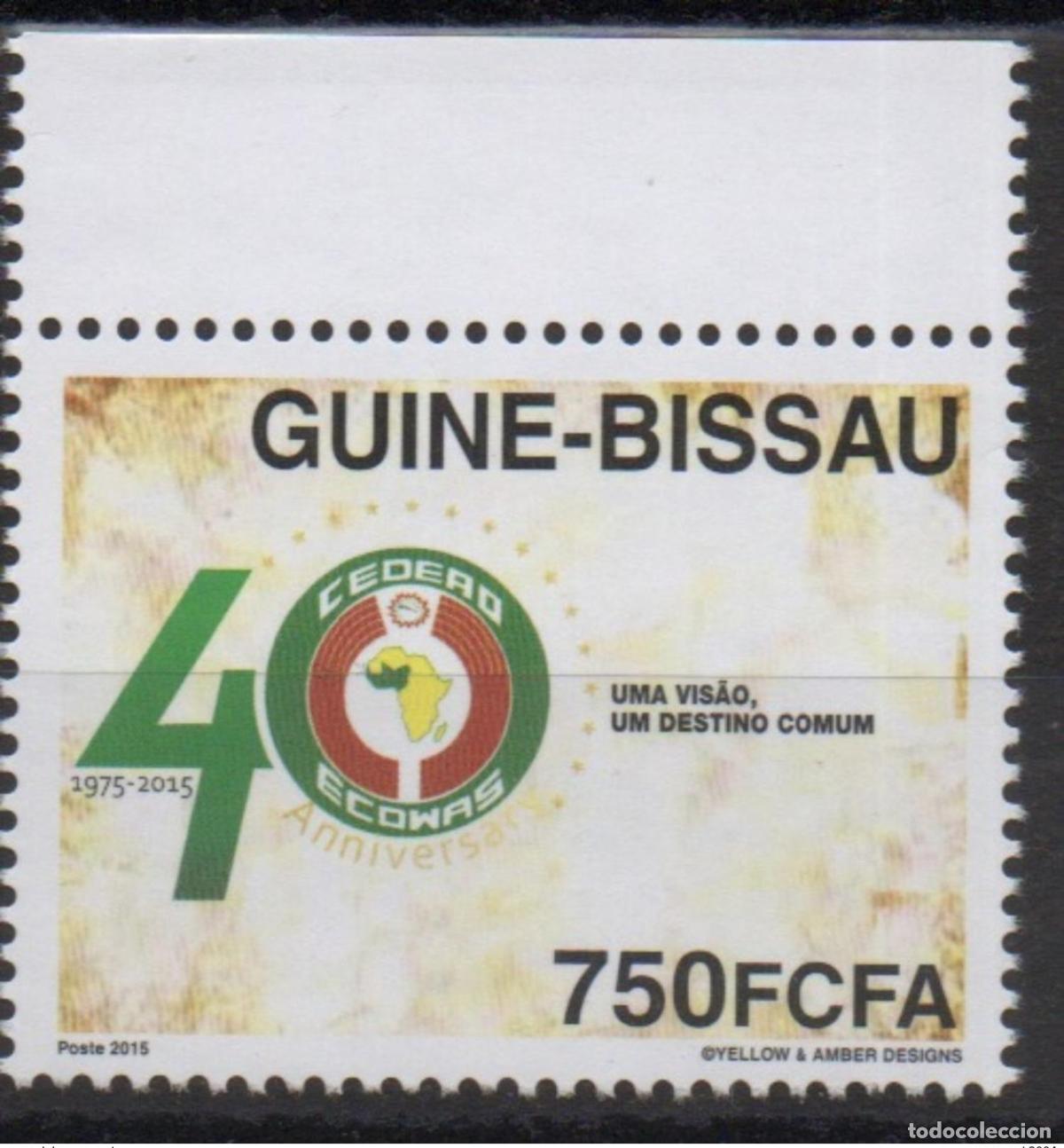 Sellos: ULTRA RARO 750F Guinea-Bissau 2015 Emisi&oacute;n conjunta CEDEAO