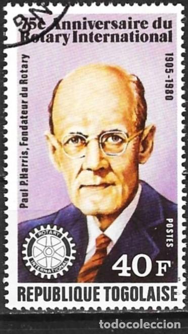 Sellos: Togo 1980 - Mi 1410 - YT 976 - Rotary Internacional : Paul Harris