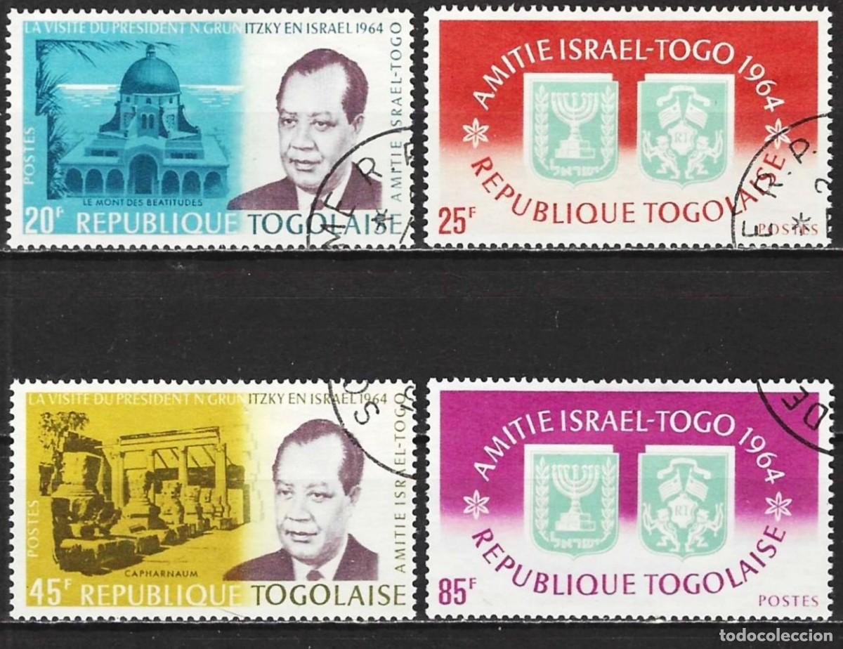 Sellos: Togo 1964 - Mi 453 a 456 - YT 440 a 443 - Amistad entre Israel y Togo