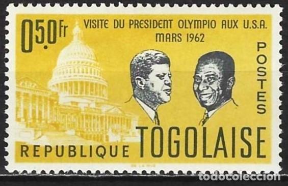 Sellos: Togo 1962 - Mi 350 - YT 365 - Sylvanus Olympio y J.F. Kennedy - MH*