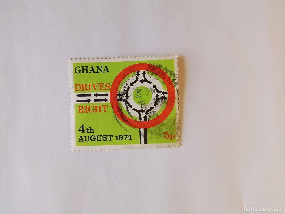 Sellos: A&Ntilde;O 1974 GHANA SELLO USADO