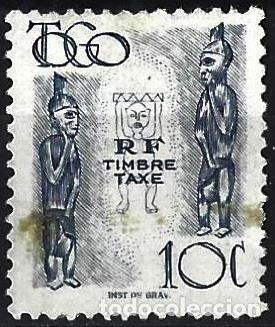 Sellos: Togo 1947 - Mi P 38- YT T 38 - Estatua ( Sello de tasa )