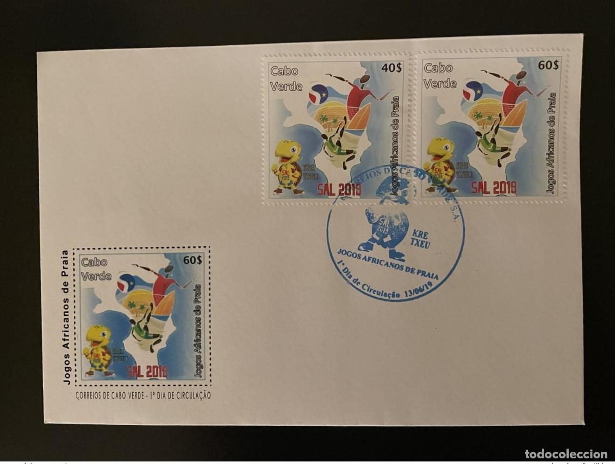 Stamps: Cabo Verde 2019 FDC Mi. 1052-3 Jogos Africano Praia Sport Beach Volley 2 val.