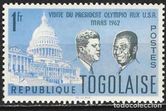 Sellos: Togo 1962 - Mi 351 - YT 366 - Sylvanus Olympio y J.F. Kennedy - MH*
