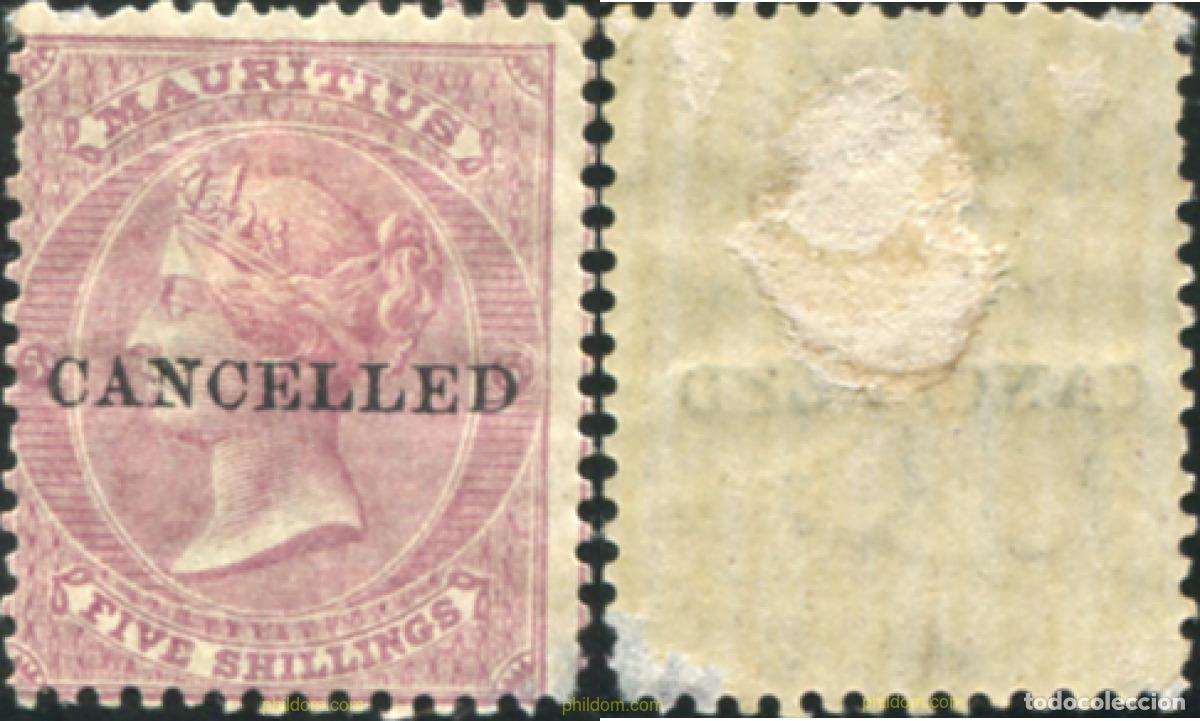 Sellos: 765864 USED MAURICIO 1863 VICTORIA