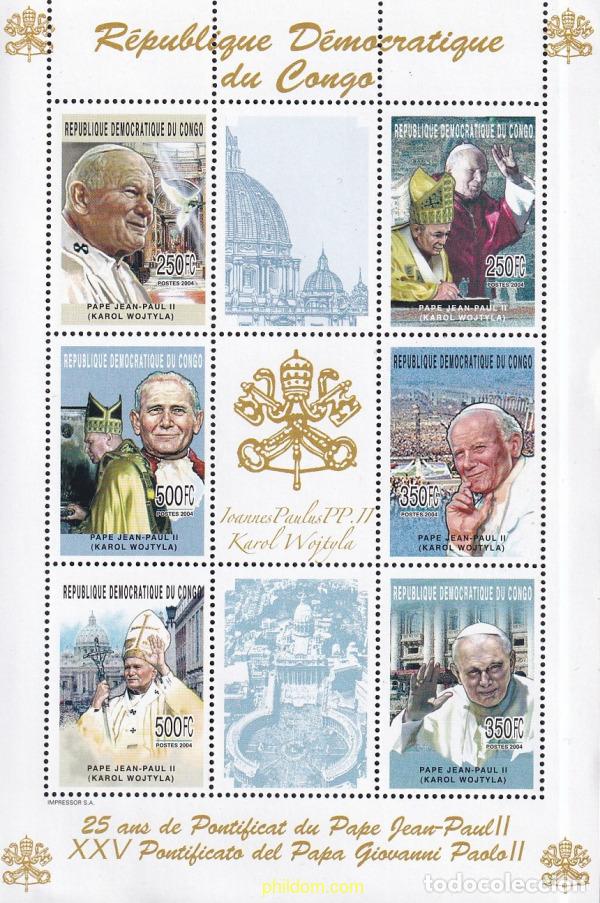 Sellos: 180038 MNH CONGO. Rep&uacute;blica democr&aacute;tica 2005 25 ANIVERSARIO DEL PONTIFICADO DEL PAPA JUAN PABLO I