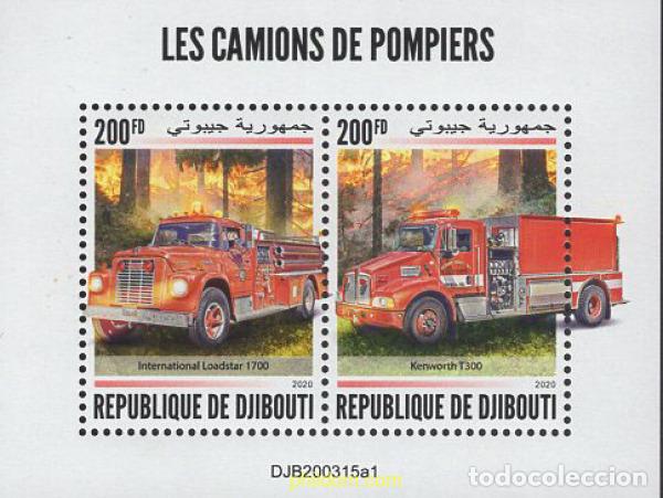 Sellos: 648713 MNH DJIBOUTI 2020 CAMIONES DE BOMBEROS