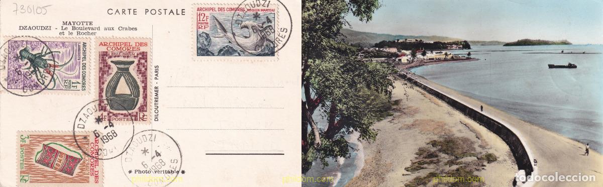 Sellos: 730105 USED COMORES 1965 FAUNA MARINA