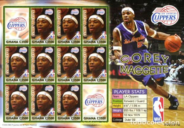 Sellos: 195146 MNH GHANA 2006 LIGA NBA