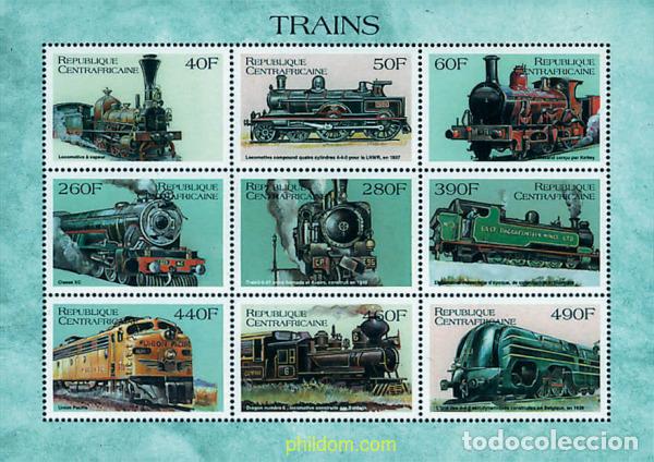 Sellos: 779434 MNH CENTROAFRICANA 1999 LOCOMOTORAS