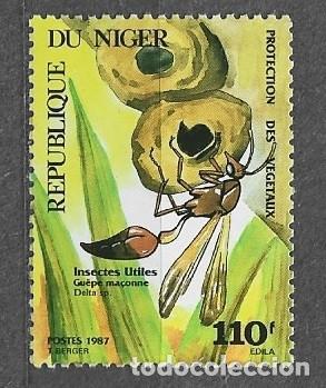 Sellos: Republica de Niger 1987 - Insectos ( Avispa ) - 1009** - 2000-10