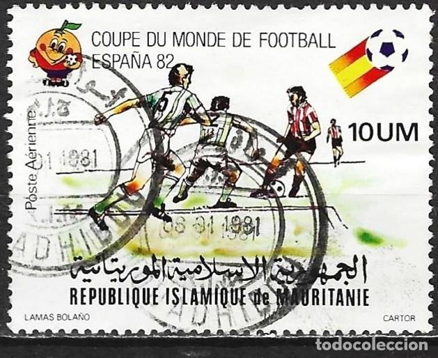 Sellos: Mauritania 1980 - Mi 691 I - YT A 195 - Copa del mundo de futb&oacute;l en Esap&ntilde;a ( A&eacute;reo )
