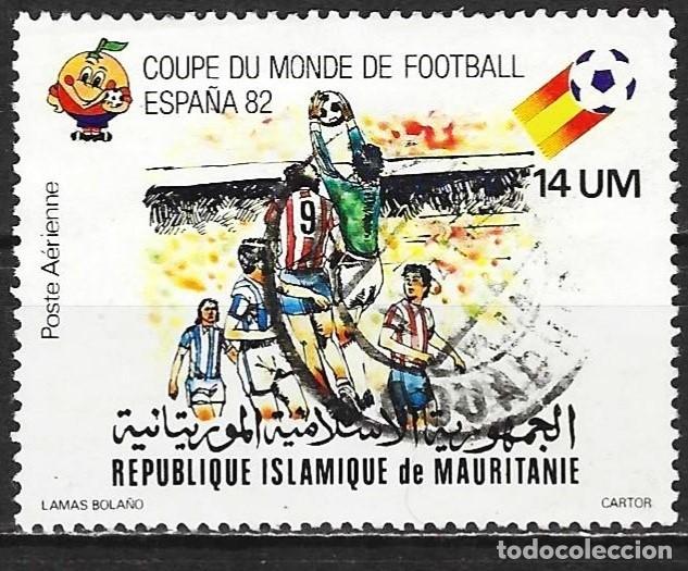 Sellos: Mauritania 1980 - Mi 693 I - YT A 197 - Copa del mundo de futb&oacute;l en Esap&ntilde;a ( A&eacute;reo )
