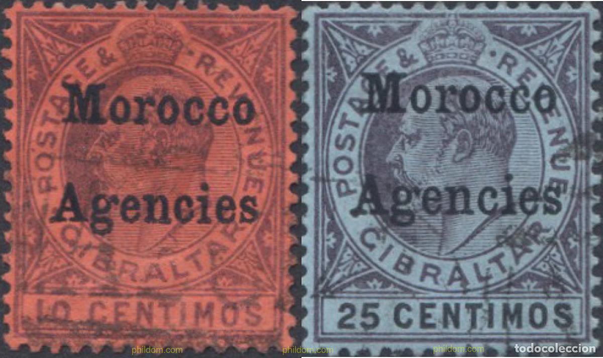 Sellos: 778620 USED MARRUECOS Agencia Britanica 1903 SELLOS DE GIBRALTAR &rdquo;EDUARDO VII&rdquo; SOBRECARGADOS