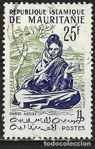 Sellos: Mauritania 1961 - Mi 172 - YT 149 - Baile folcl&oacute;rico, sentado