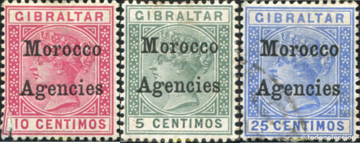Sellos: 778623 USED MARRUECOS Agencia Britanica 1898 SELLO DE GIBRALTAR &rdquo;VICTORIA&rdquo; DE 1889-95 SOBRECARGADOS