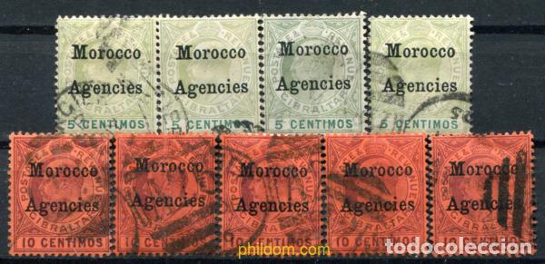 Sellos: 778316 USED MARRUECOS Agencia Britanica 1905 SELLOS DE GIBRALTAR &rdquo;EDUARDO VII&rdquo; SOBRECARGADOS