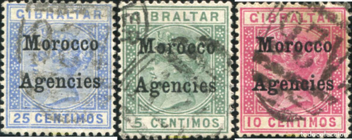 Sellos: 778621 USED MARRUECOS Agencia Britanica 1898 SELLO DE GIBRALTAR &rdquo;VICTORIA&rdquo; DE 1889-95 SOBRECARGADOS