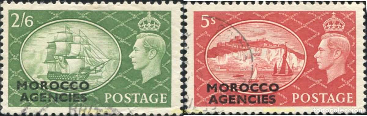 Sellos: 778654 USED MARRUECOS Agencia Britanica 1951 SELLOS DE GRAN BRETA&ntilde;A SOBRECARGADOS