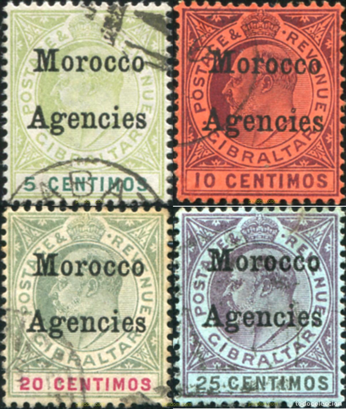 Sellos: 778301 USED MARRUECOS Agencia Britanica 1903 SELLOS DE GIBRALTAR &rdquo;EDUARDO VII&rdquo; SOBRECARGADOS