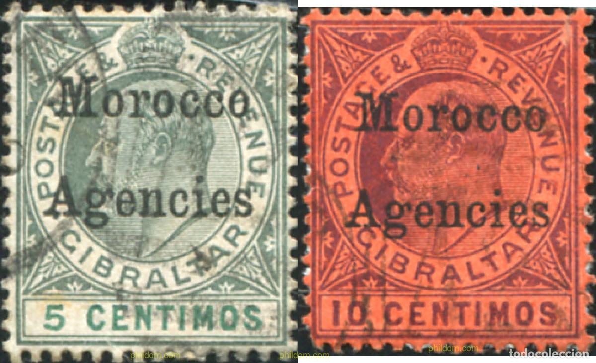 Sellos: 778309 USED MARRUECOS Agencia Britanica 1905 SELLOS DE GIBRALTAR &rdquo;EDUARDO VII&rdquo; SOBRECARGADOS