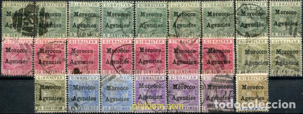 Sellos: 778299 USED MARRUECOS Agencia Britanica 1898 SELLO DE GIBRALTAR &rdquo;VICTORIA&rdquo; DE 1889-95 SOBRECARGADOS