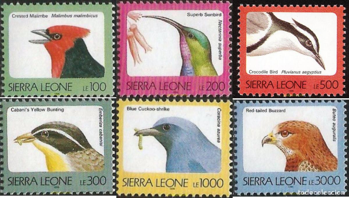 Sellos: 362145 MNH SIERRA LEONA 1992 AVES