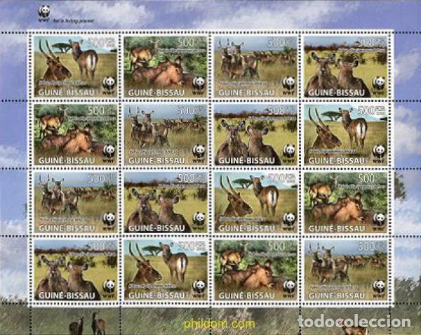 Sellos: 217499 MNH GUINEA BISSAU 2008 ANTILOPE ACUATICO