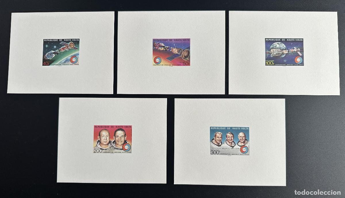 Sellos: Upper Volta 1975 Mi. 581 - 585 prueba de lujo Space Cooperation USA URSS