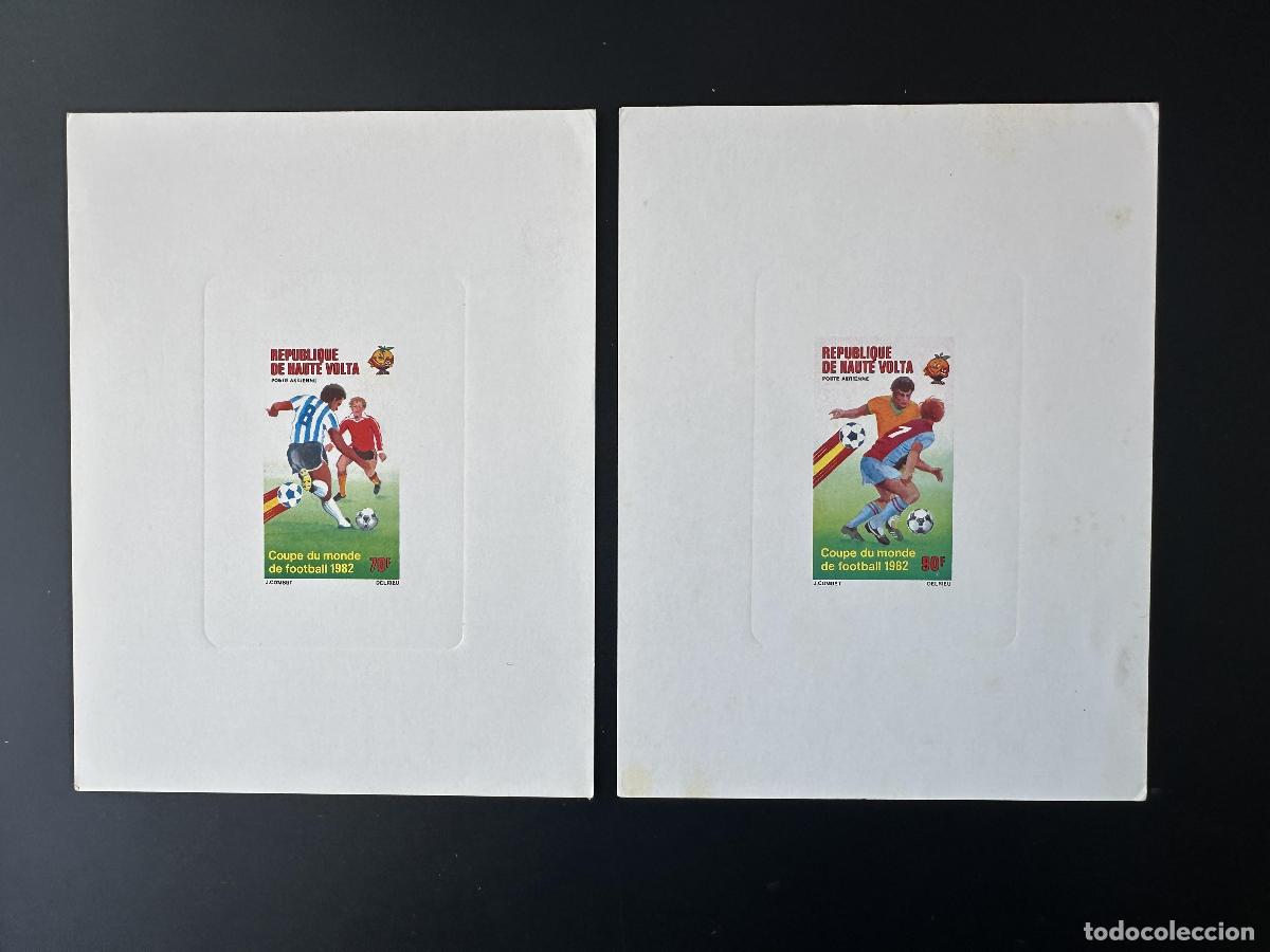 Sellos: Upper Volta 1982 Mi. 866 - 867 Evento de lujo F&uacute;tbol Copa Mundial la FIFA Espa&ntilde;a