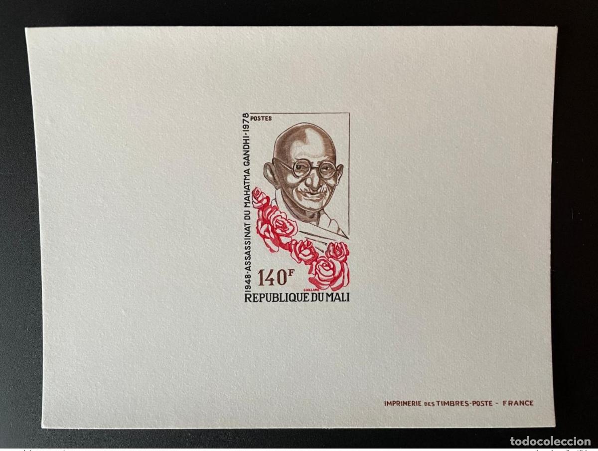 Sellos: Mali 1978 Mi. 647 Prueba de lujo Asesinato Mohandas Mahatma Gandhi India